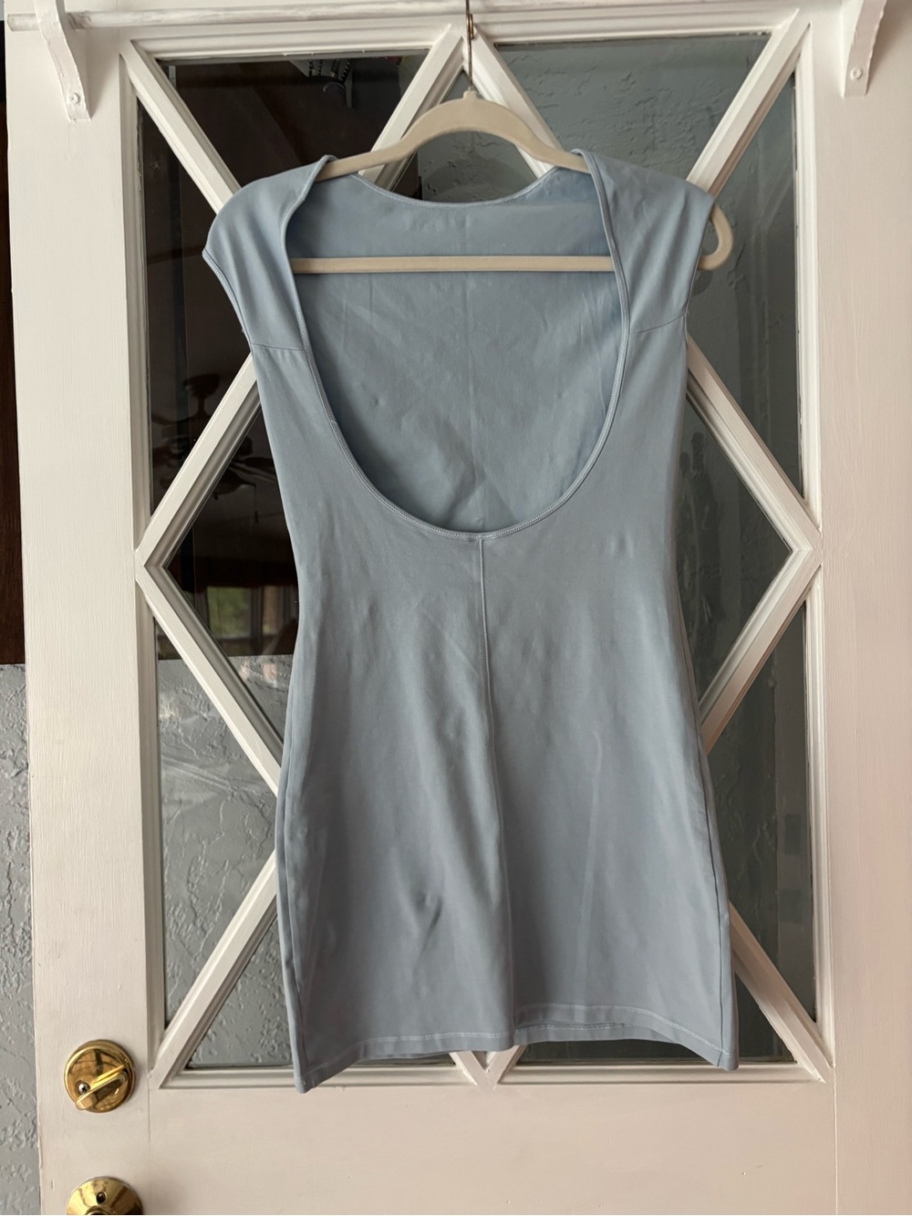 TNA Artizia Light Blue Sleeveless Bodycon Mini Dress - Picture 4 of 5